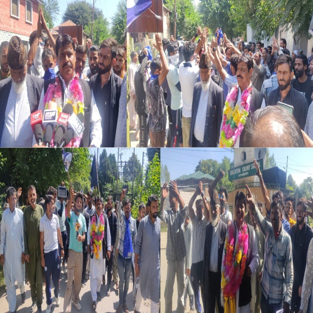 Ghulam Mohammad Dar Files Nomination Papers for Sonawari Constituency