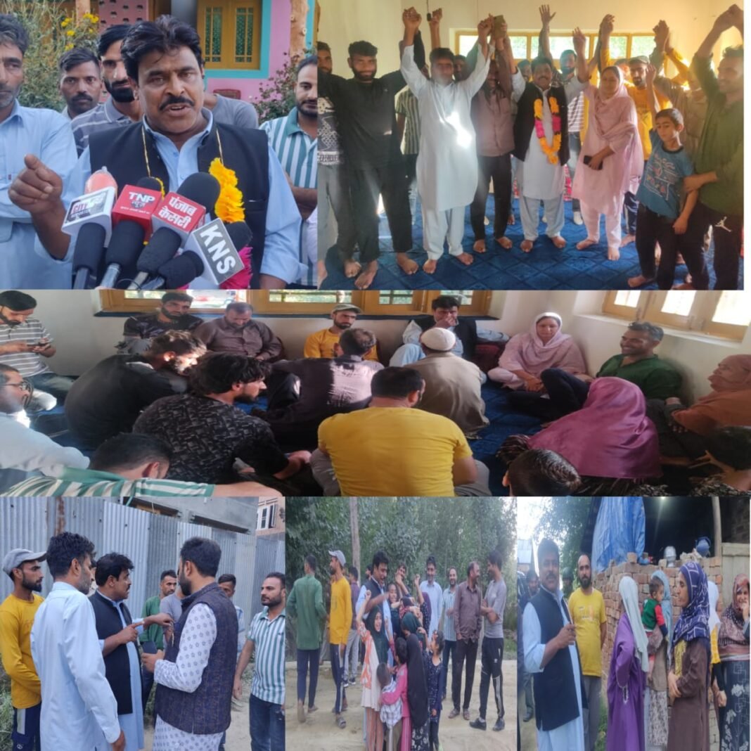 Ghulam Mohammad Dar Pledges Infrastructure Improvements, Tackles Water and Employment Issues in Sonawari’s Odina Village