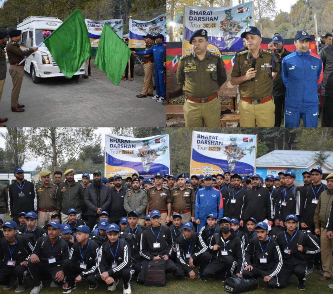Kupwara and Handwara Police Flag Off Students for Bharat Darshan Tour