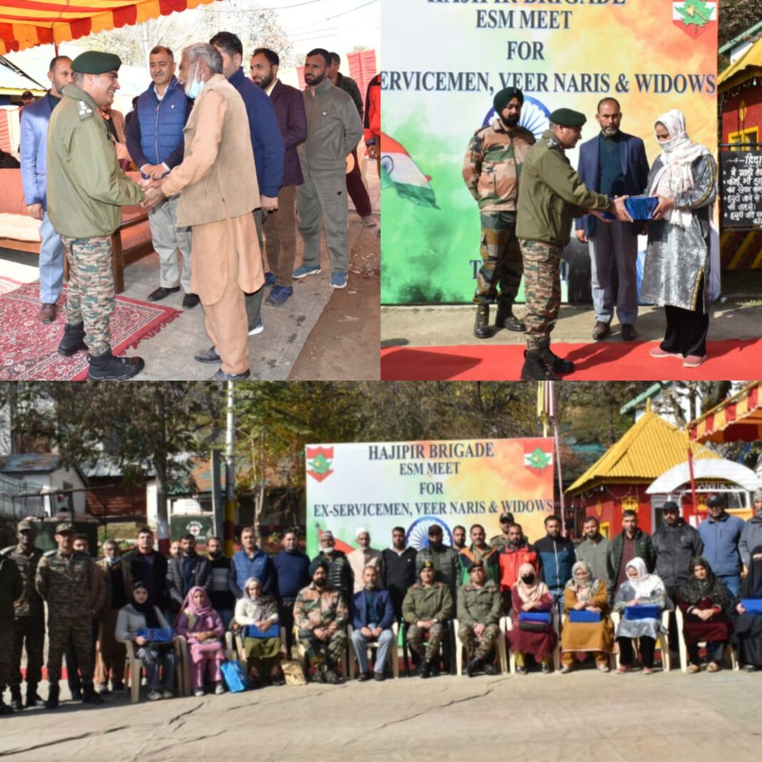 “Hajipir Brigade Hosts Ex-Servicemen Meet at Trehgam Garrison, Felicitates Veer Naris and Veterans”