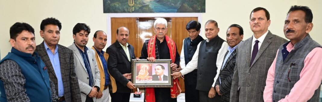 Delegation of Guru Nabha Dass Samaj Kalyan Parishad J&K call on LG