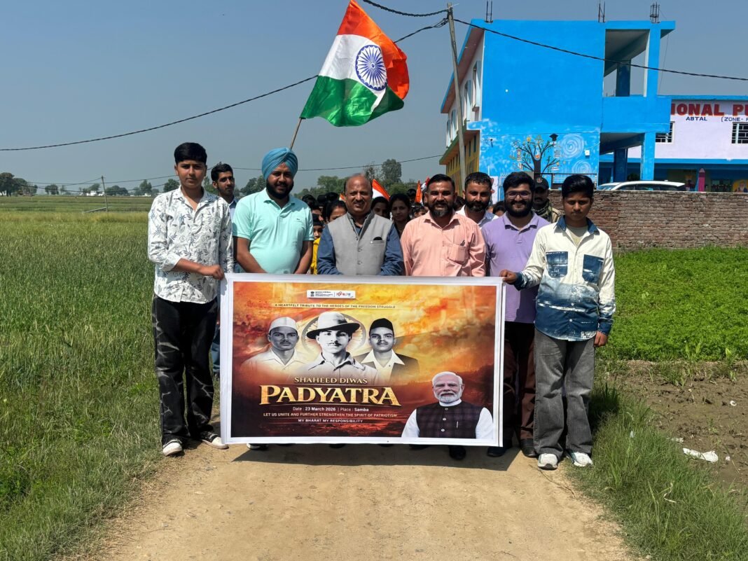 Padyatra Organized at Border Village Abtal to Commemorate Martyrs’ Day